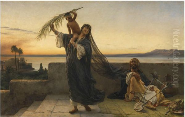 At the Nile Oil Painting by Karel Ooms