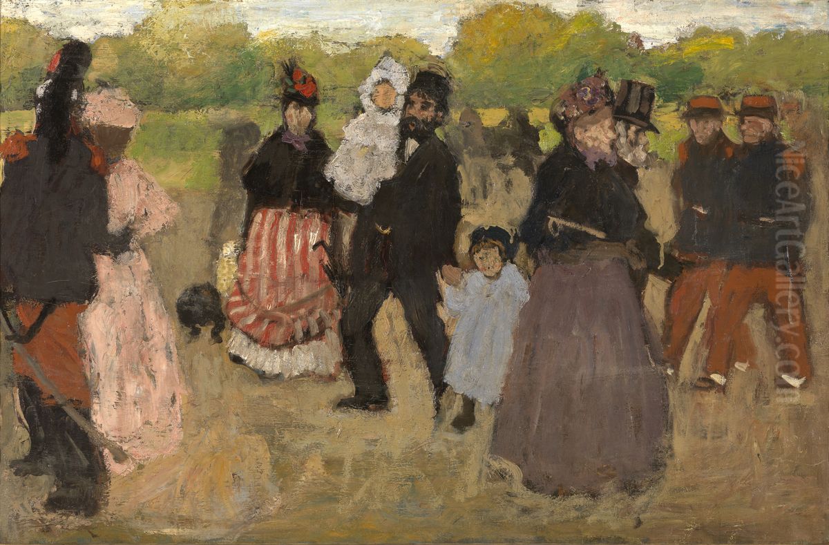 Zondag in het Bois de Boulogne Oil Painting by Henri Evenepoel