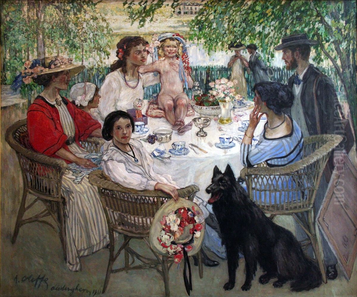Lente Oil Painting by Auguste Oleffe