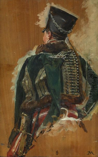 Cavalry Man Oil Painting by Jean-Louis-Ernest Meissonier