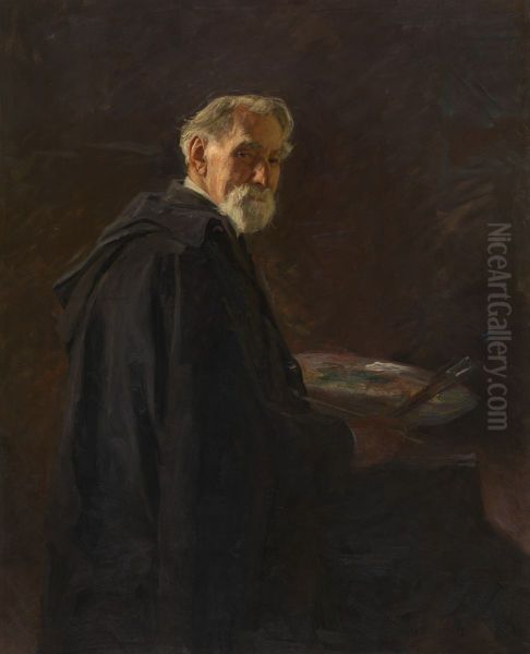 The Painter Jacques Rosseels Oil Painting by Henry Luyten