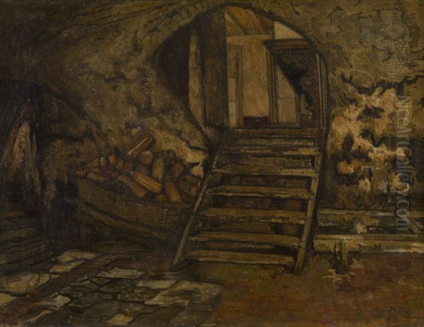 Kelder Oil Painting by Willem Linnig Junior