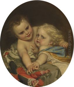 Two romping children