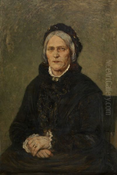 Madame Van Camp, the Artist's Mother Oil Painting by Camille Van Camp