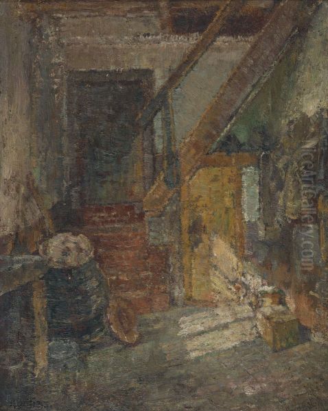 Oud hoekje Oil Painting by Rene Bosiers