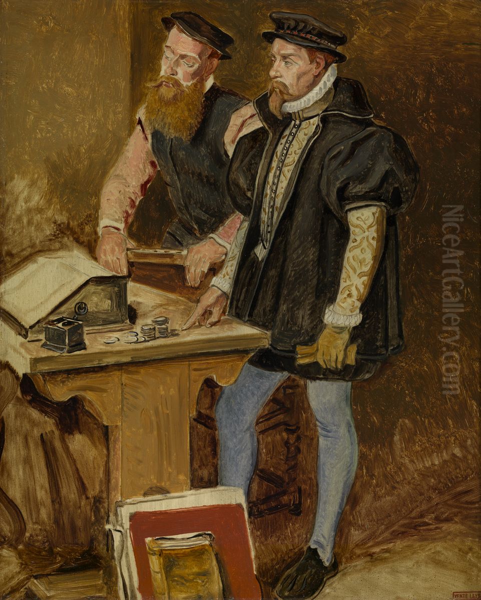 Atelier van Frans Floris Oil Painting by Jan August Hendrik Leys