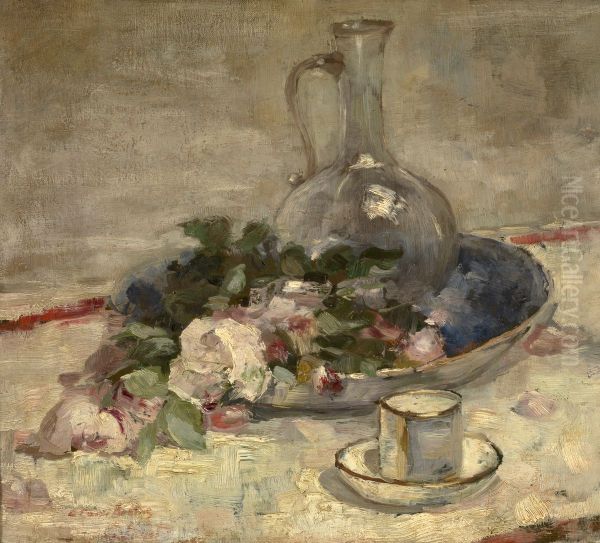 Stilleven met bloemen Oil Painting by Guillaume Vogels