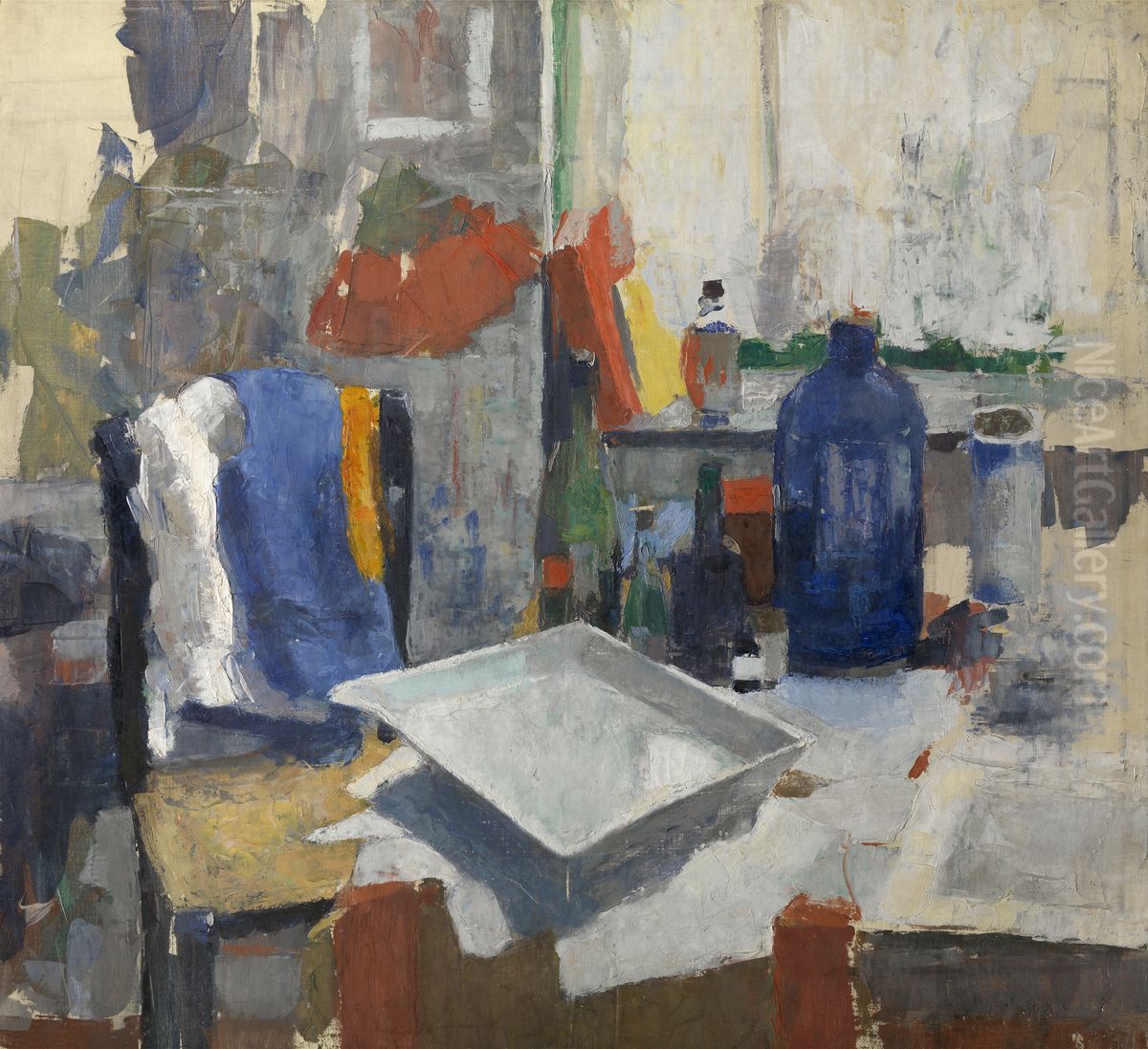 Etching Table Oil Painting by Rik Wouters
