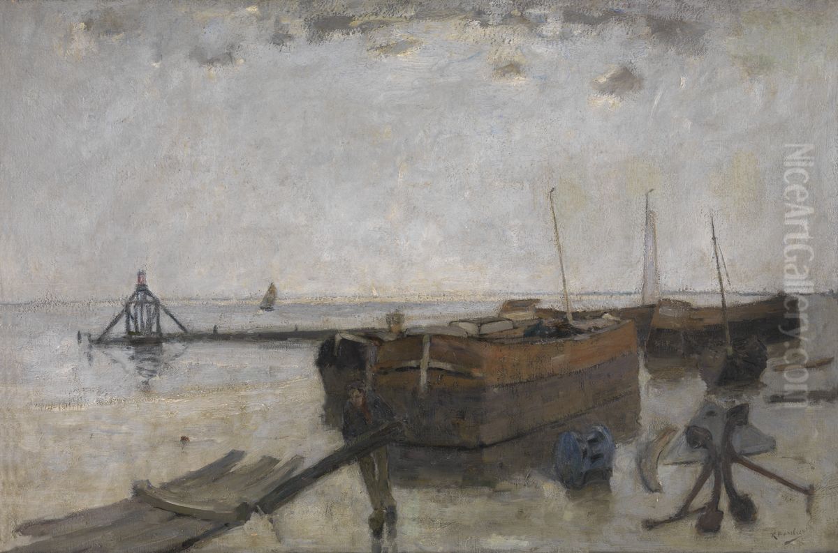 Het kerkhof Oil Painting by Richard Baseleer