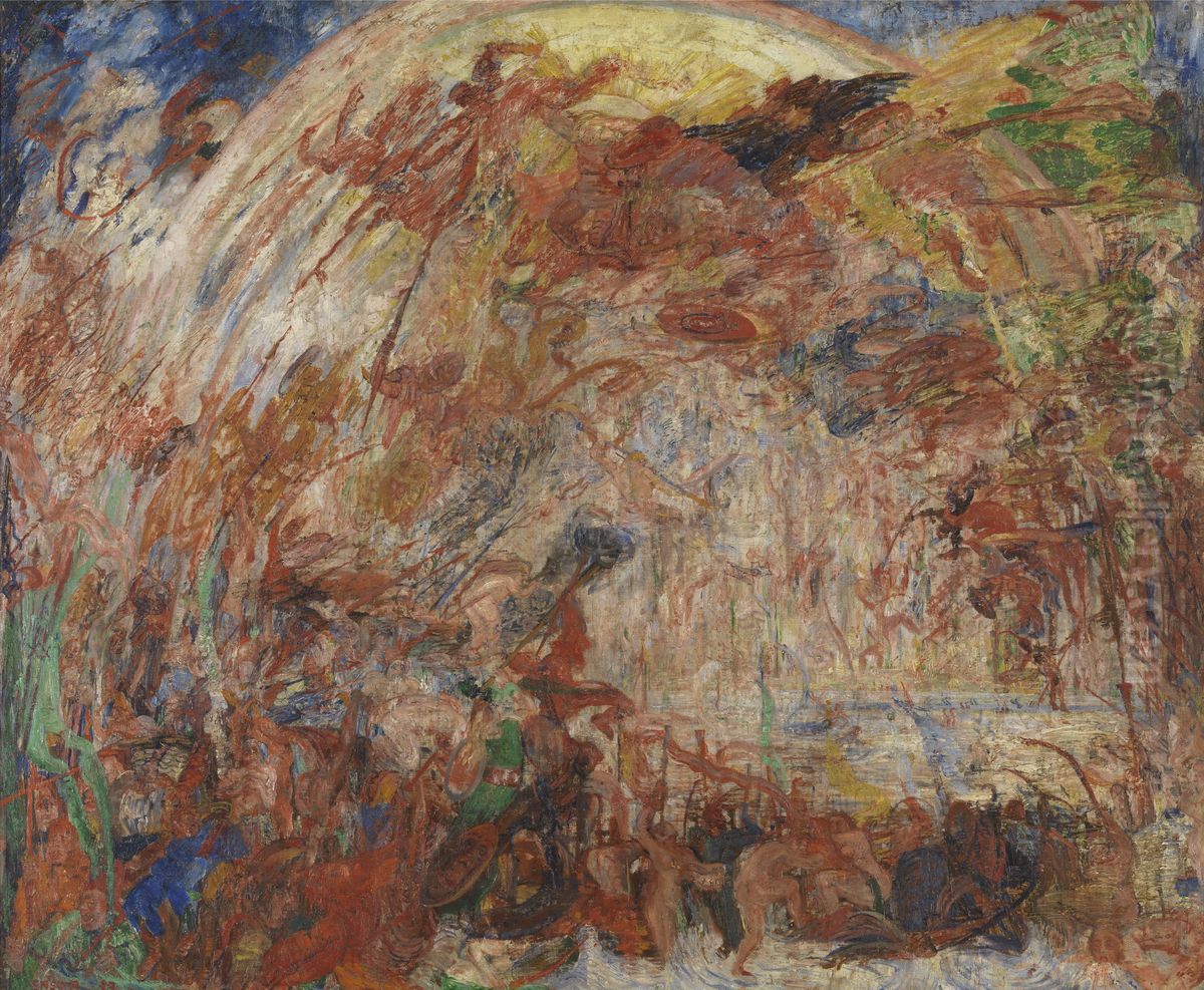 Val van de opstandige engelen Oil Painting by James Ensor