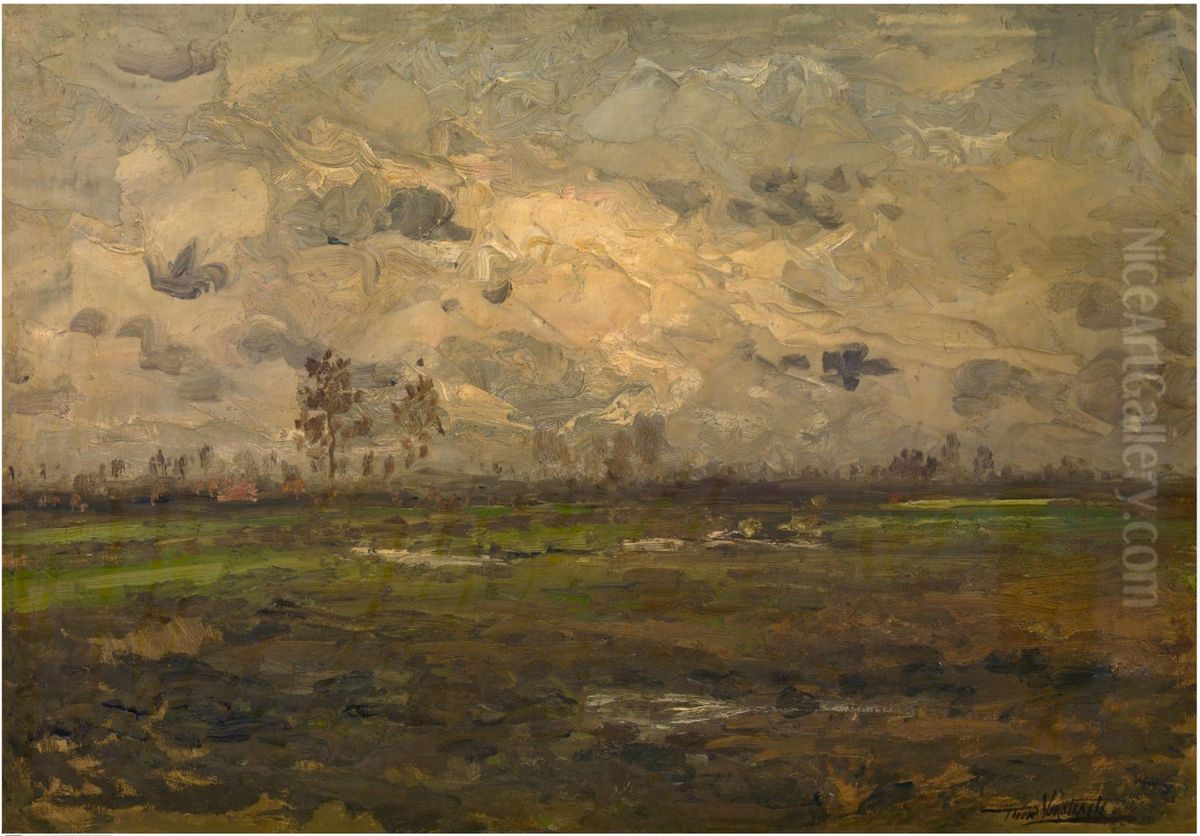 The heath Oil Painting by Theodore Verstraete