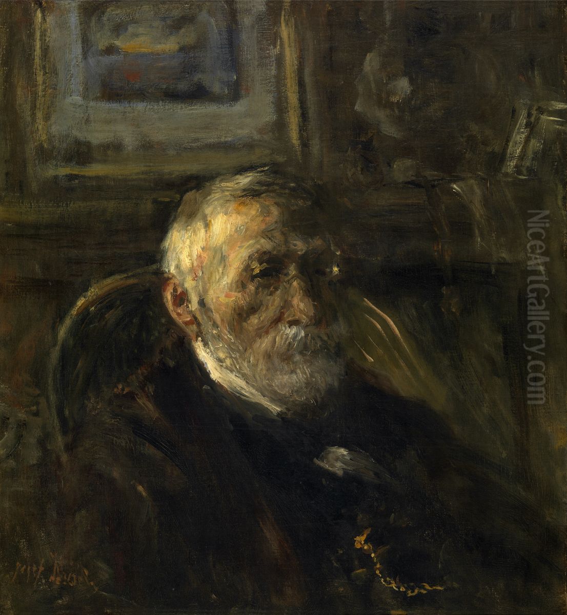 Selfportrait Jozef Israels Oil Painting by Jozef Israels Selfportrait Jozef Israels Oil Painting by Jozef Israels