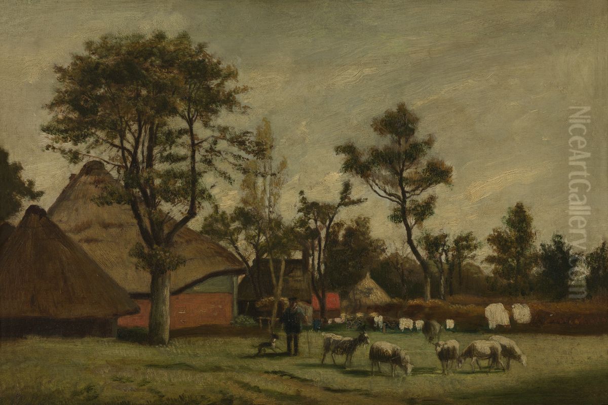Boerderij Oil Painting by Henri de Braekeleer