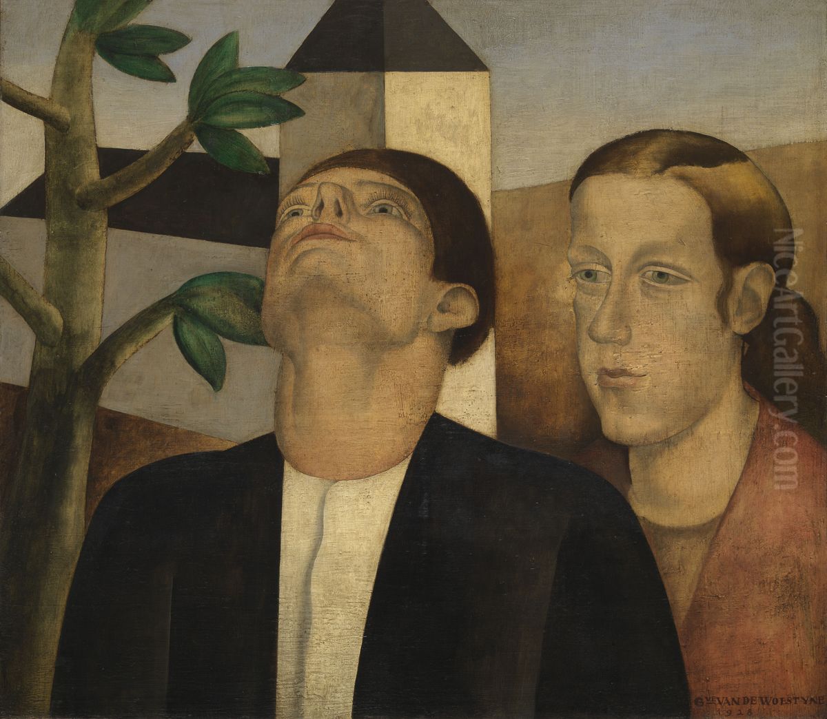 Azuur Oil Painting by Gustave Van De Woestijne