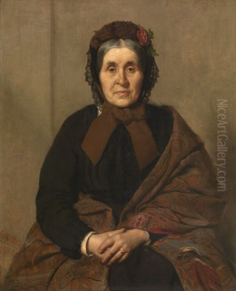 The Artist's Mother Oil Painting by Xavier Mellery