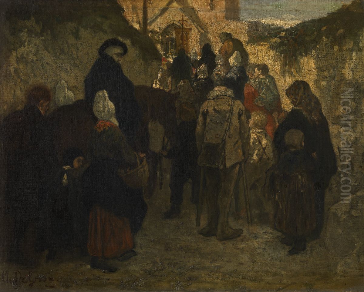 Bedevaart in Diegem Oil Painting by Charles de Groux