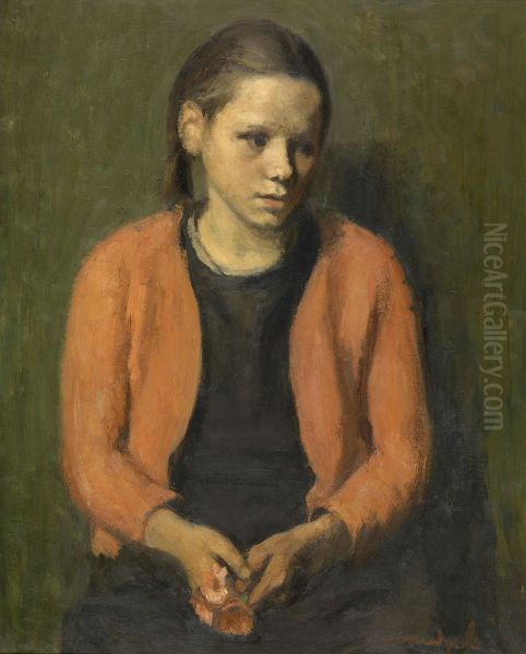 Kempens meisje Oil Painting by Albert Van Dyck