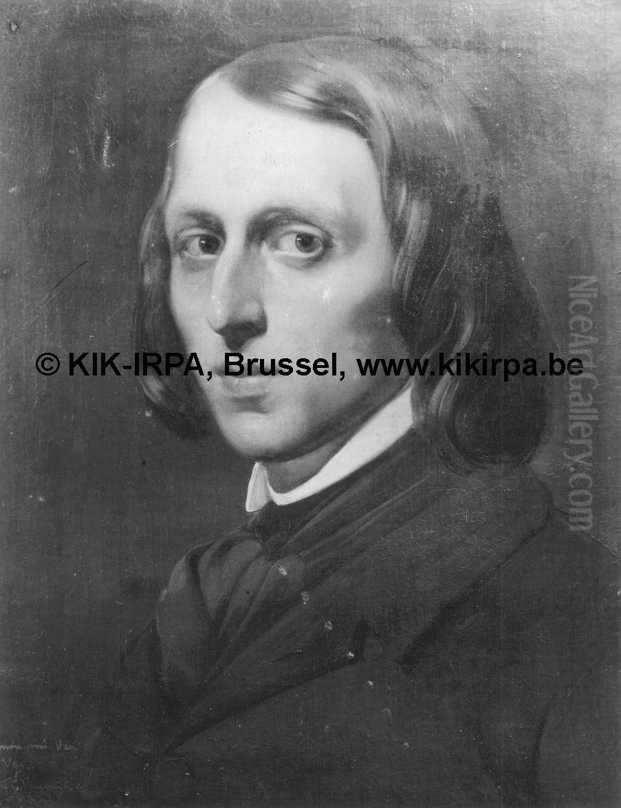 De schilder Gerardus Van der Ven Oil Painting by Slingeneyer, Ernest