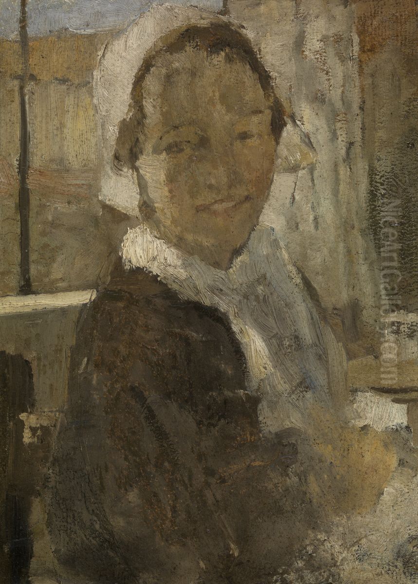 Jong meisje Oil Painting by Fritz von Uhde