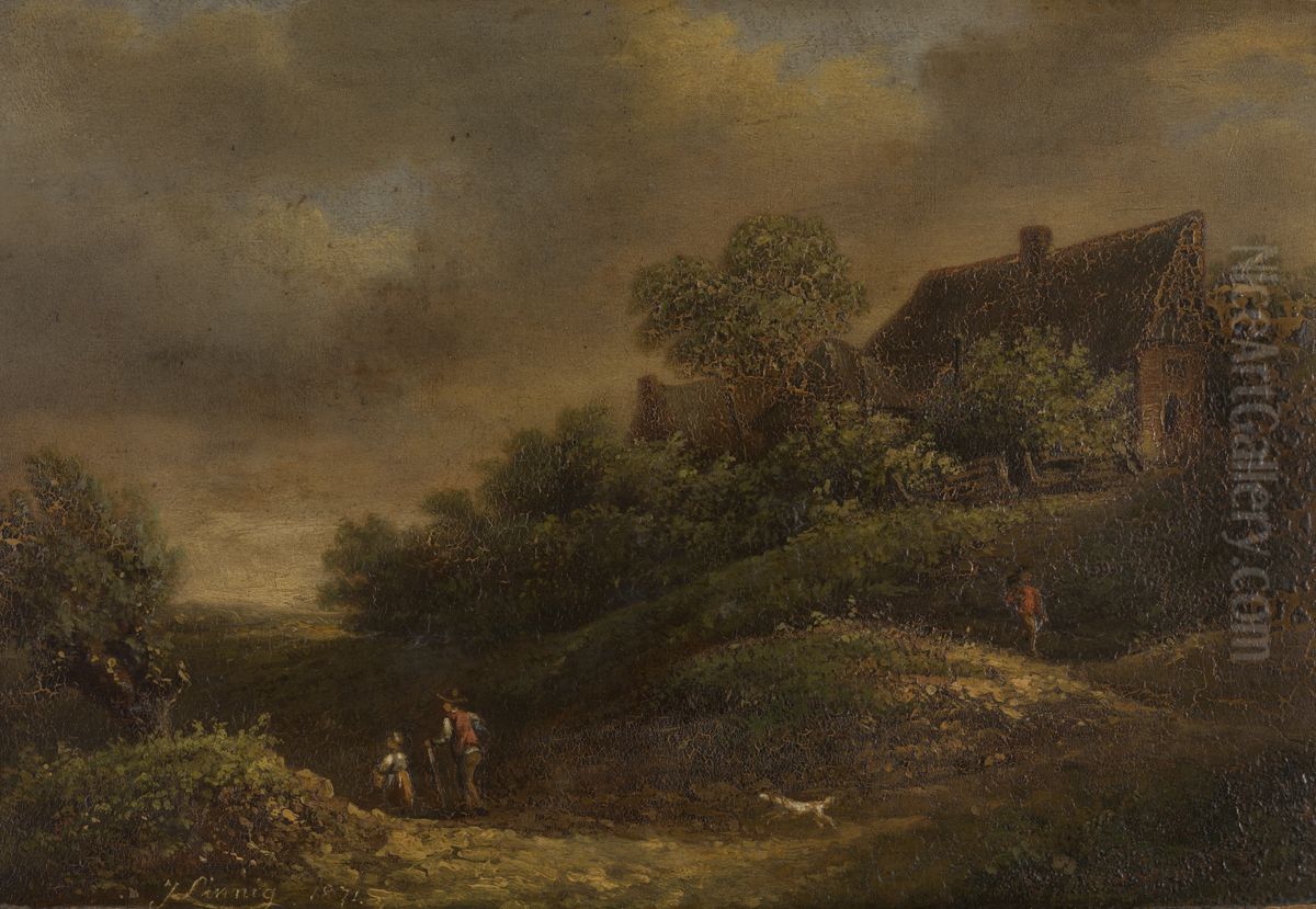 Landscape Oil Painting by Jozef Linnig