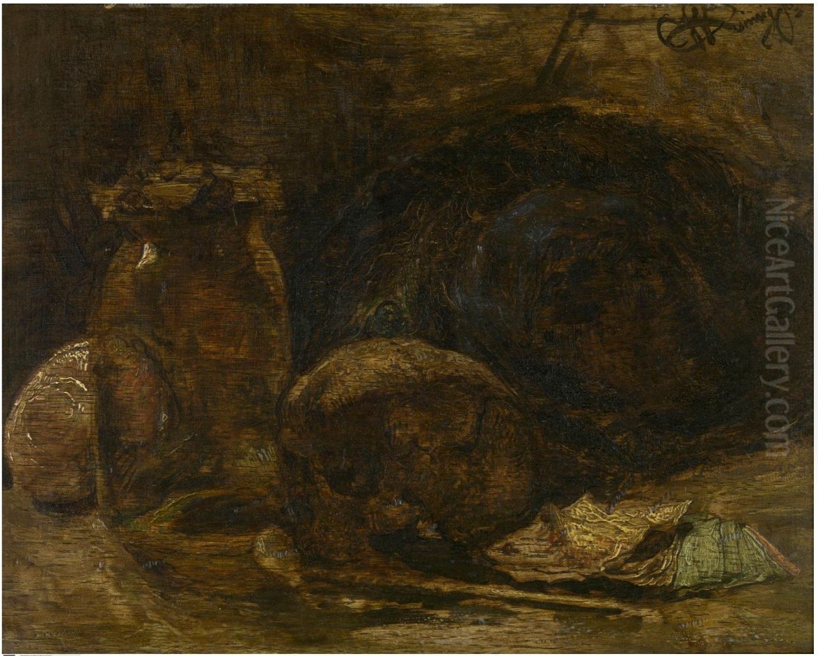 Vanitas Oil Painting by Willem Linnig Junior