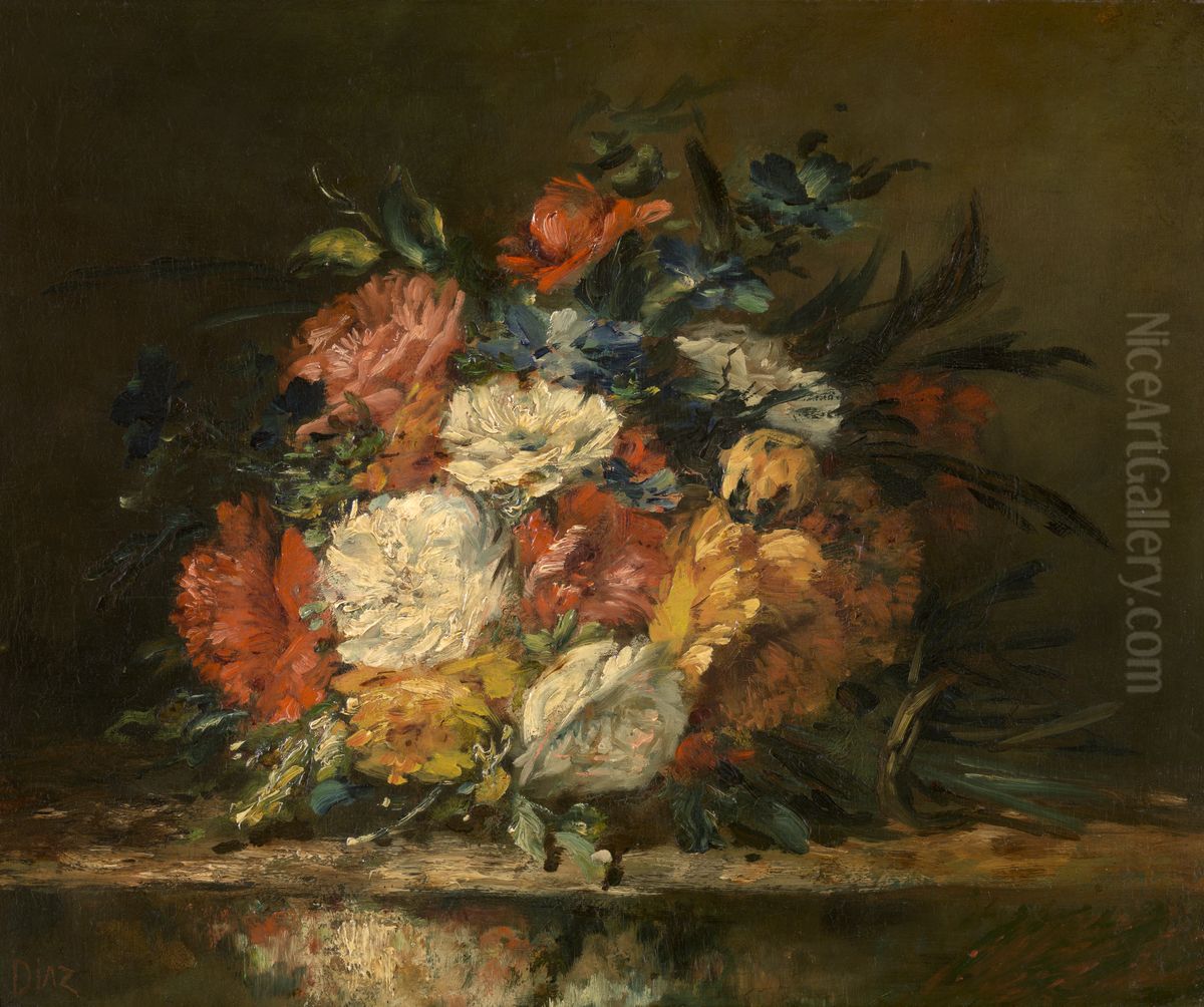 Bloemen Oil Painting by Narcisse Virgilio Diaz