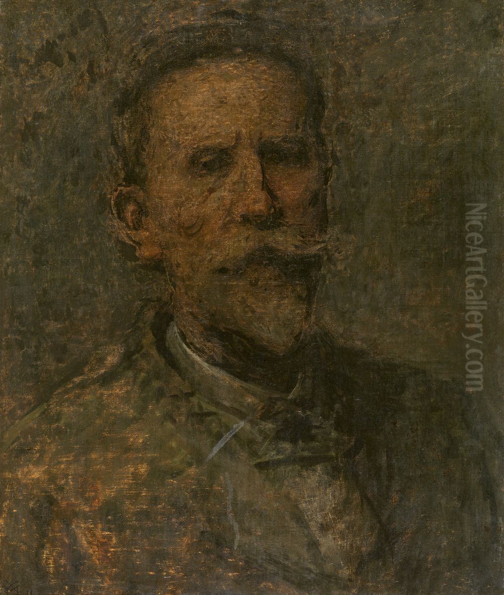 Self Portrait Oil Painting by Xavier Mellery