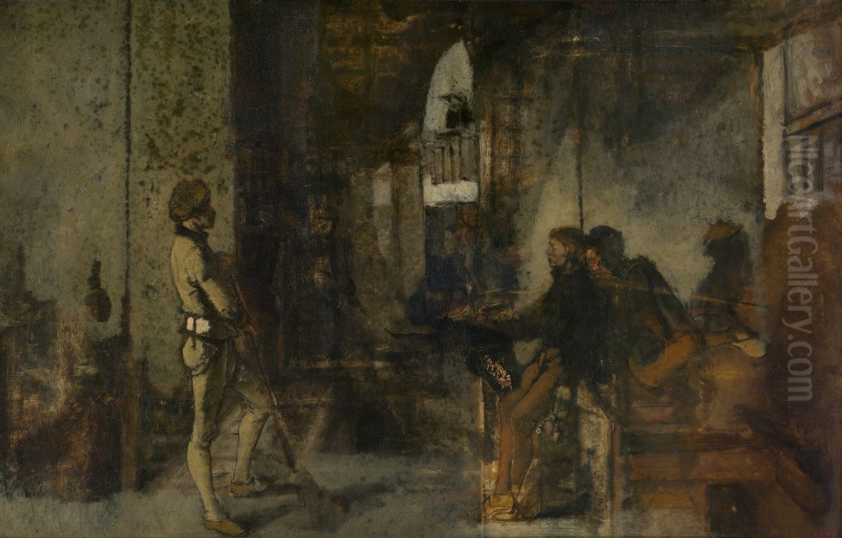 De wacht Oil Painting by Jan August Hendrik Leys