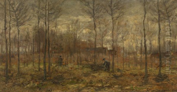Bosgezicht Oil Painting by Gustave Den Duyts