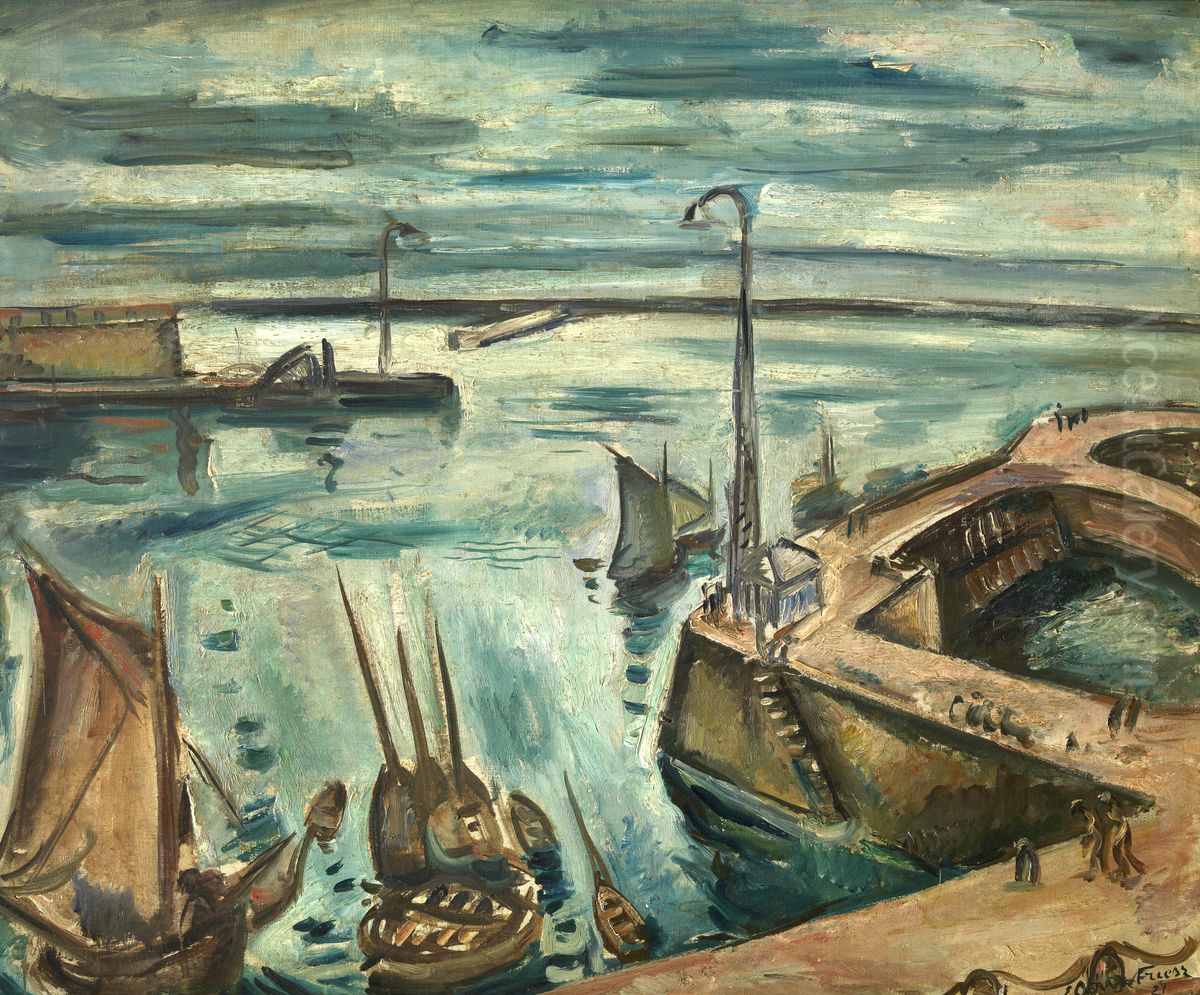 The Harbour of Le Havre Oil Painting by Othon Friesz The Harbour of Le Havre Oil Painting by Othon Friesz