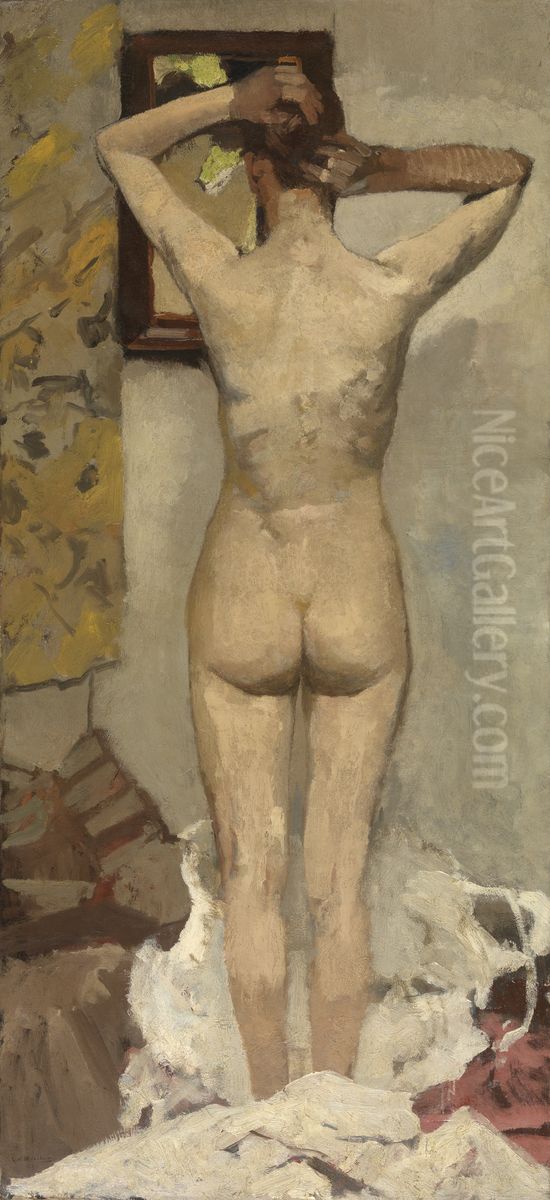 Standing nude Oil Painting by George Hendrik Breitner Standing nude Oil Painting by George Hendrik Breitner
