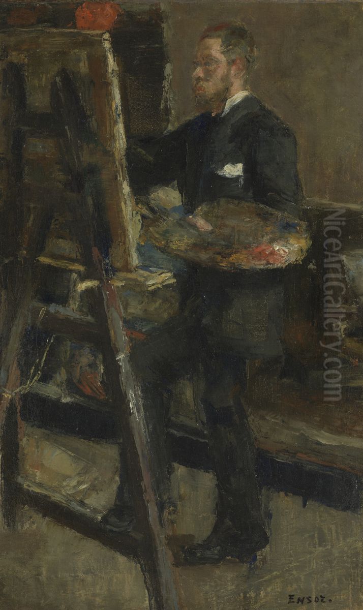 The Painter Alfred William Finch Oil Painting by James Ensor