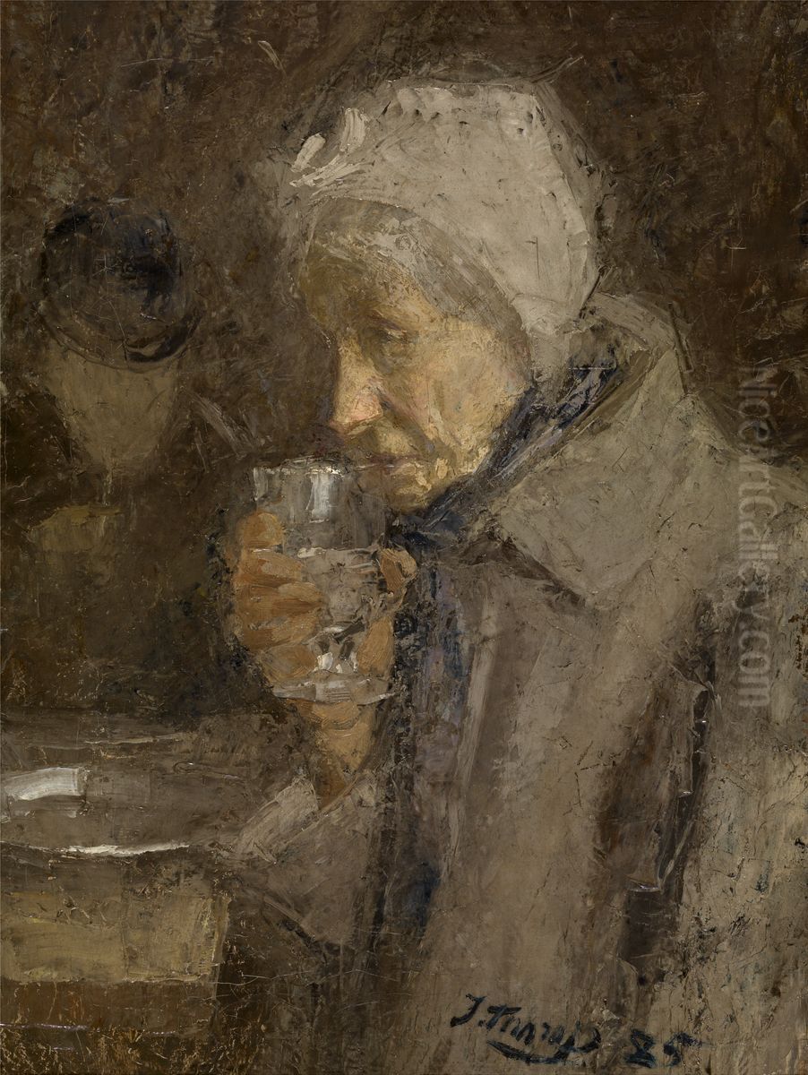The Good Drink Oil Painting by Jan Toorop