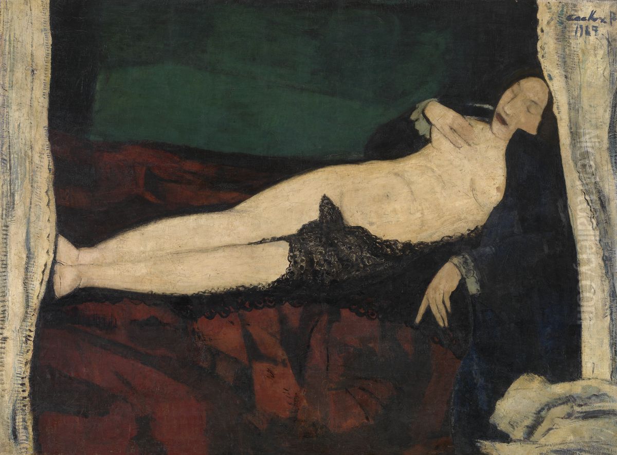 Liggend naakt Oil Painting by Philibert Cockx