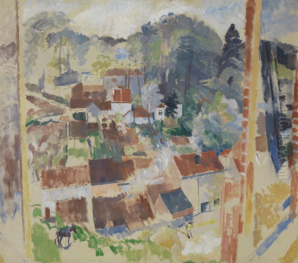 Open Window on Bosvoorde Oil Painting by Rik Wouters