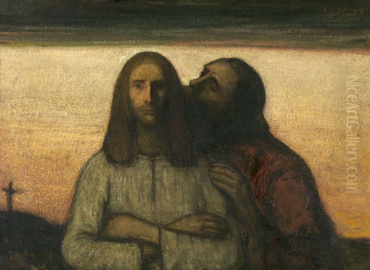 The Kiss of Judas Oil Painting by Jakob Smits