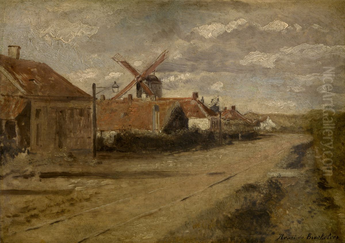 De molen van het Kiel Oil Painting by Henri de Braekeleer