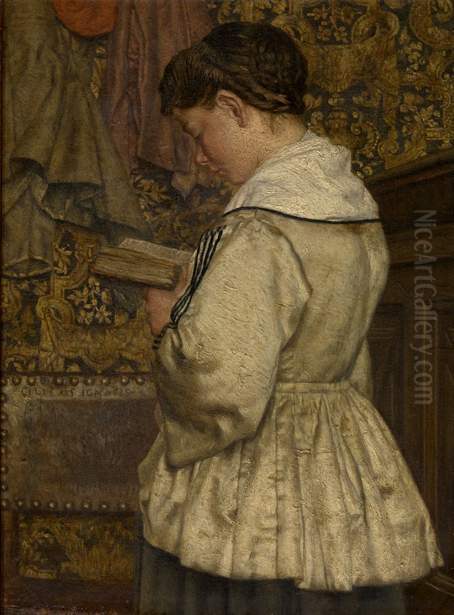 Woman Reading Oil Painting by Henri de Braekeleer
