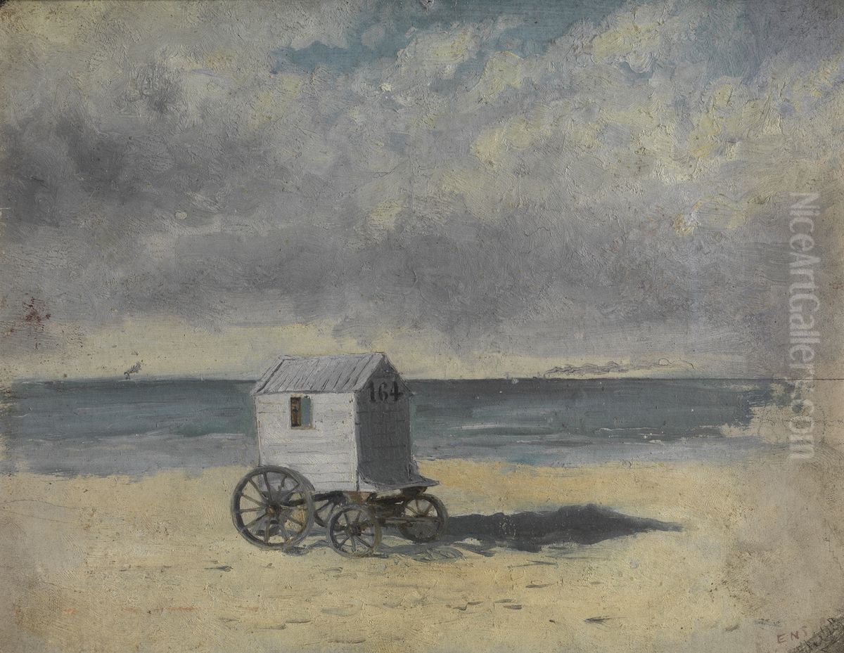 Bathing-hut Oil Painting by James Ensor