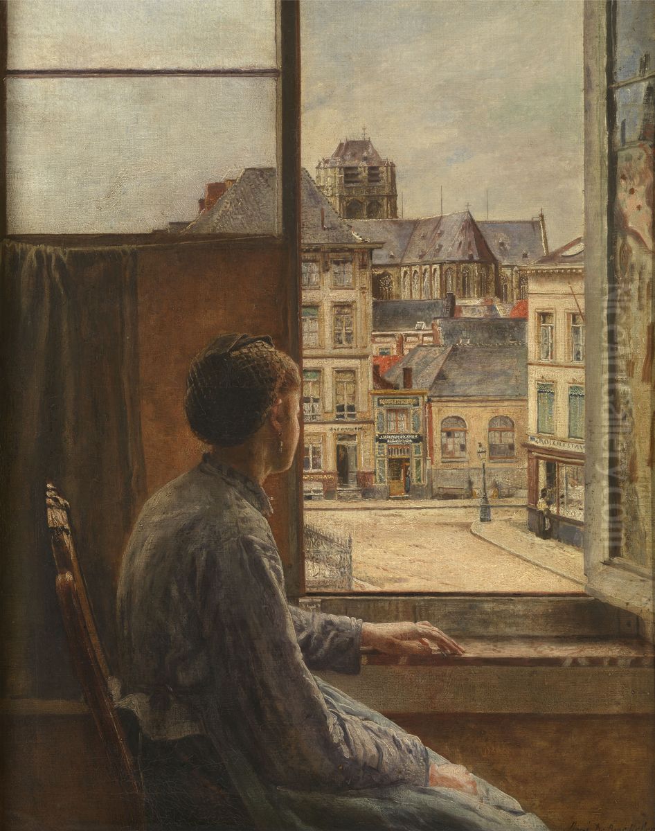 The Teniersplaats in Antwerp Oil Painting by Henri de Braekeleer