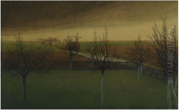 Voor de lente Oil Painting by Valerius De Saedeleer