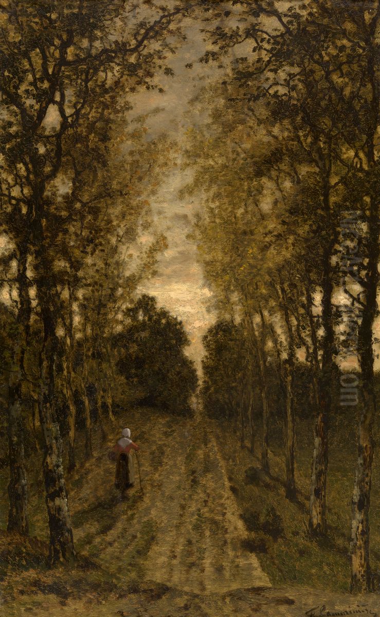Laantje bij Putte Oil Painting by Jean Pierre Francois Lamoriniere