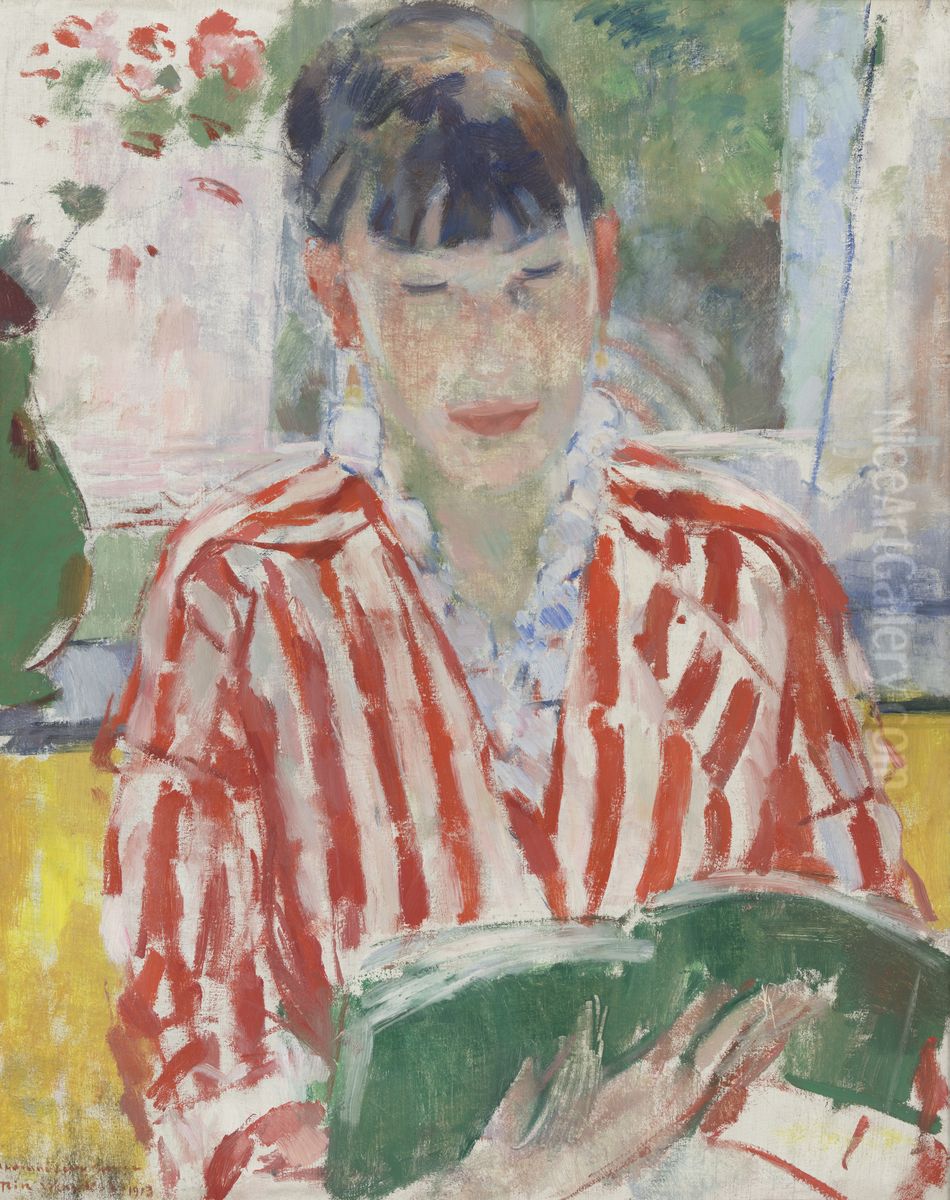 Lezende vrouw Oil Painting by Rik Wouters