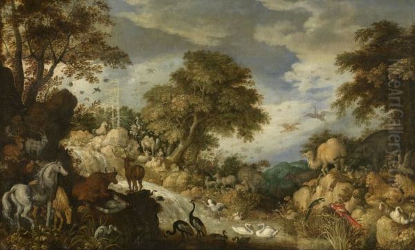 Orpheus en de dieren Oil Painting by Roelant Savery