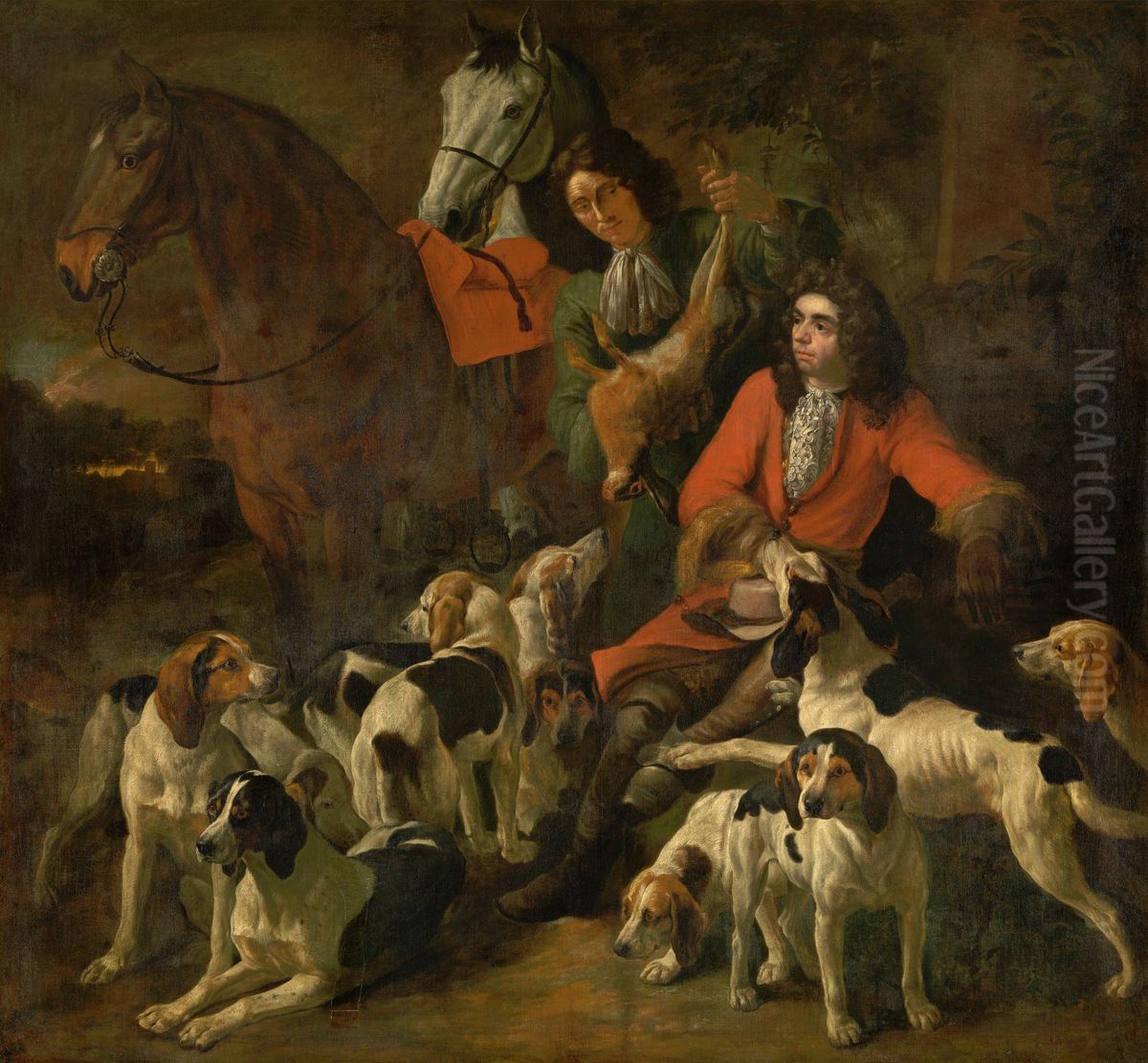 Return from the hunt Oil Painting by Theodoor Boeyermans