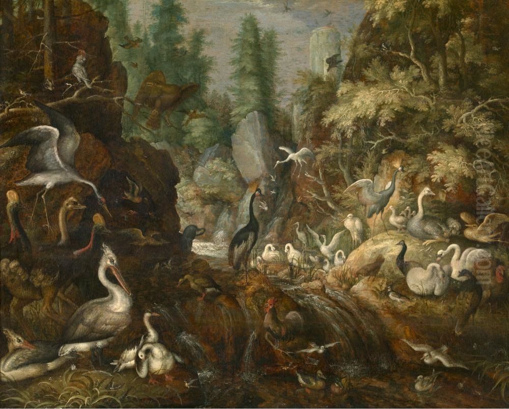 paradise of birds Oil Painting by Roelant Savery