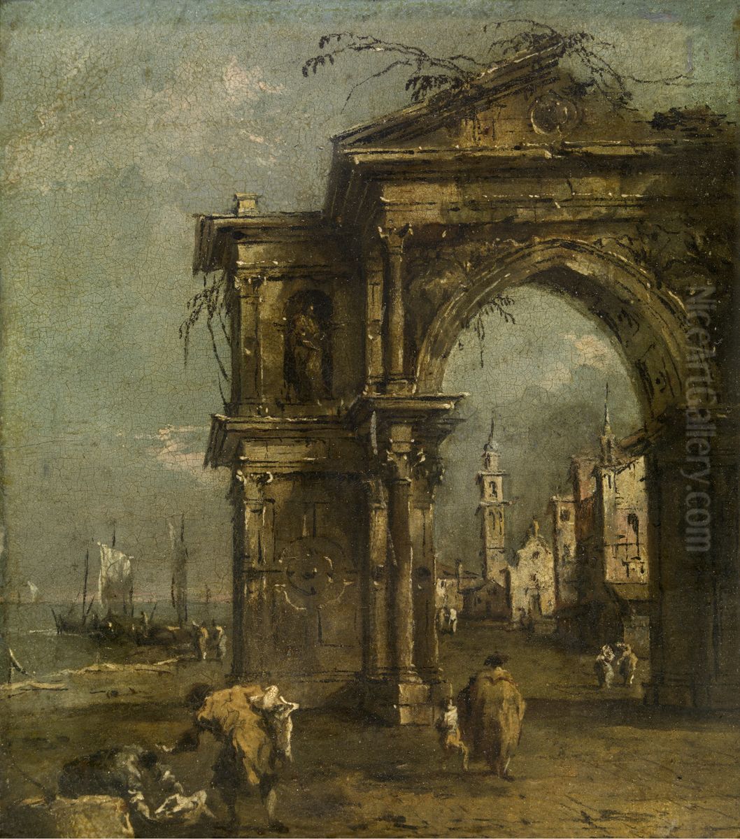 Triumphal Arch in Venice Oil Painting by Francesco Guardi