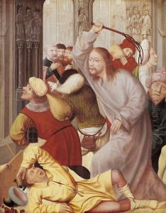 Jesus Chasing the Merchants from the Temple