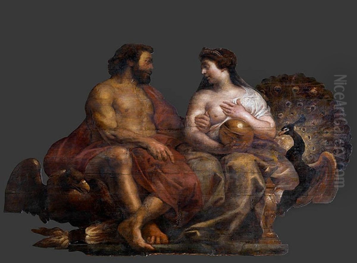 Jupiter en Juno Oil Painting by Cornelis De Vos