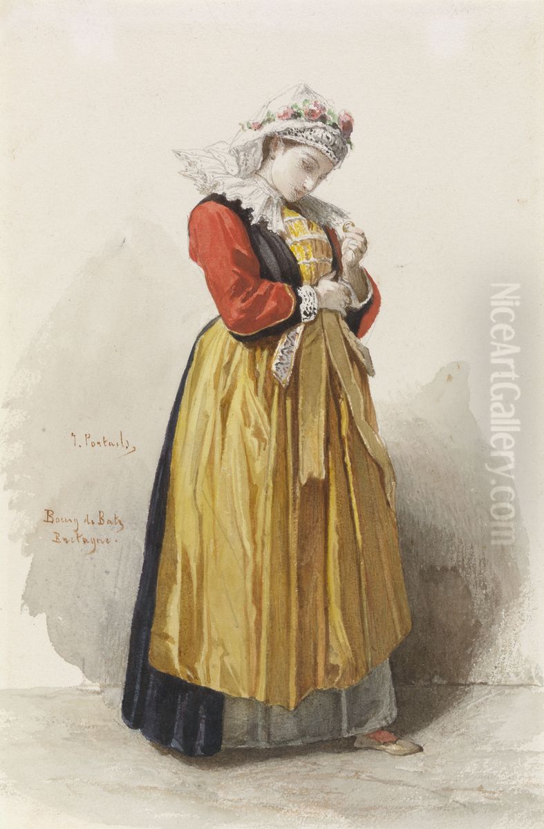 Bretoense bruid Oil Painting by Jean-Francois Portaels